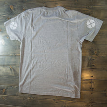 画像をギャラリービューアに読み込む, mci T-shirt A design - white on gray