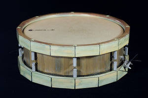 檜 14x5スネア 着色見本試作 - Japanese Cypress 14x5 Snare for Coloring prototype